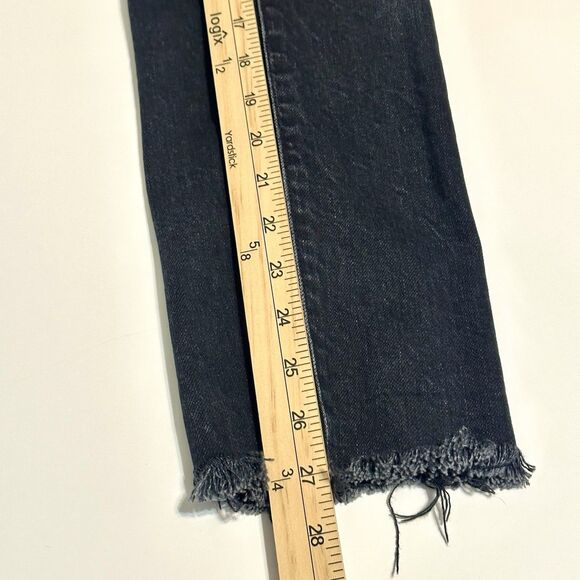 Mother Superior Jeans Black Size 25 The Scrapper Cuff Ankle Fray Who’s Sorry Now - Picture 6 of 14